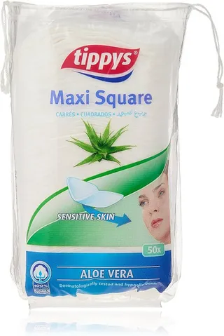 Tippys Maxi Pads Square Aloe Vera 50Pcs