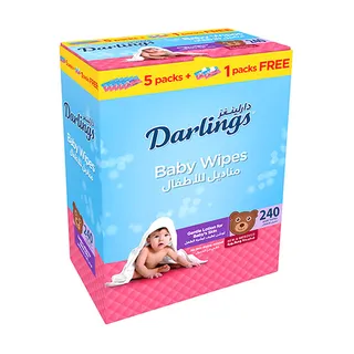 Darlings Baby Wet Wipes 6X40Pcs