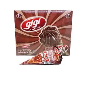 كي دي دي لولو مخروط آيس كريم بالشوكولاتة 100X6 مل