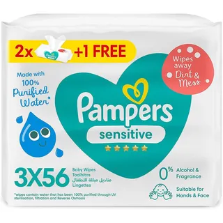 Pampers Wipes Sensitive 3X56Pcs