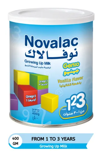 Novalac Genio 123 Growing Up Formula Milk Powder (1-3 Years) 400G