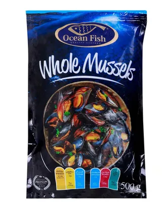 Ocean Fish Cooked Whole Mussels 500G