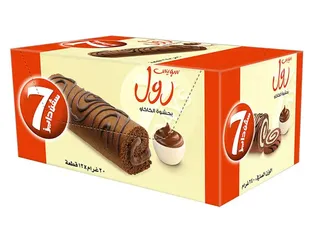 سفن دايز ميني سويس رول شوكولاتة 20X12 جم