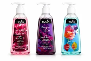 Hugva Japanese Cherry Blossom, Poisonous Kiss, Fly Away Foaming Hand Soap 3X250ml