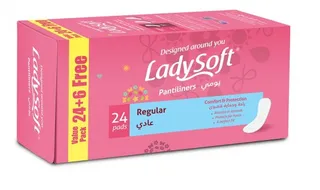 Ladysoft Panty Liners Regular 24 +6