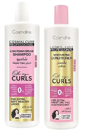 Cosmaline Cure Professional Oh My Curls Shampoo 500Ml+Conditioner 500Ml
