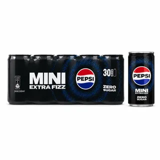ببسي علبة زيرو سكر سوداء 30X150 مل