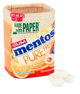 Mentos Pure Fresh Sugar Free Tropical Flavour Gum 100G