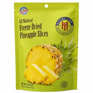 Madame Lyra's All Natural Freeze Dried Pineapple Slices 16G