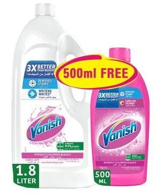 Vanish White Liquid Detergent 1.8L + Pink 500Ml