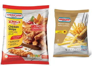 Americana Zingz Frozen Chicken Strips 750G + Original French Fries 1Kg