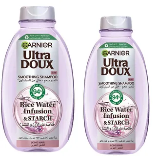 Garnier Ultra Doux Smoothing Rice Water Infusion Shampoo 600Ml+400Ml