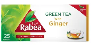 ربيع شاي أخضر مع أكياس شاي زنجبيل