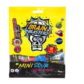 Brain Blasterz Mini Sour Chew Bars 90G