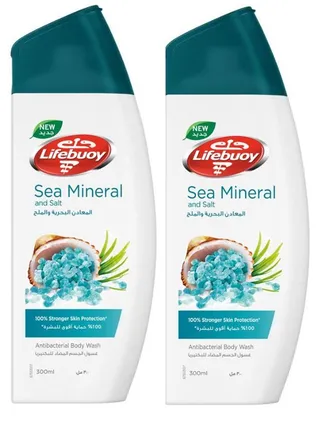 Lifebuoy Body Wash Sea Mineral And Salt 2X300Ml