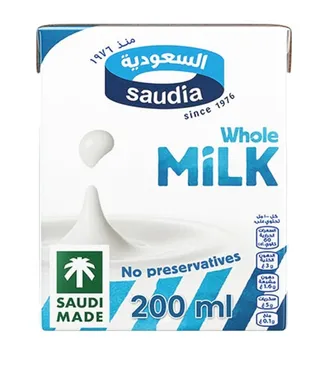 Saudia Whole Milk 200Ml