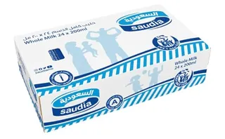Saudia Whole Milk 24X200Ml