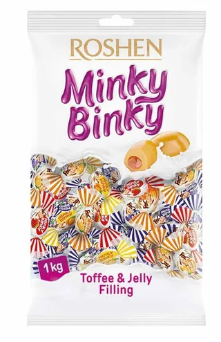 Roshen Minky Binky Toffee & Jelly Filling 1Kg