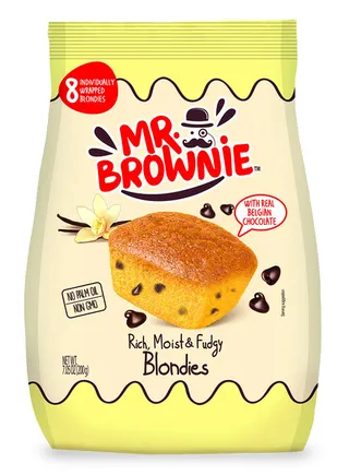 Mr. Brownie Blondies With Belgian Chocolate 8Pcs 200G