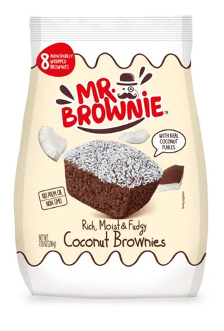 Mr. Brownie Coconut Brownies With Real Coconut Flakes 8Pcs 200G