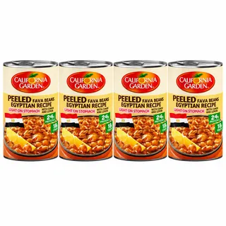 California Garden Peeled Fava Beans Egyptian Recipe 4X450G