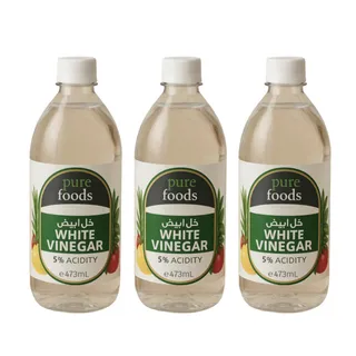 Pure Foods White Vinegar 3X473Ml