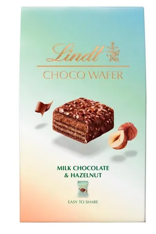 Lindt Choco Wafer Milk & Hazelnut Chocolate 9X135G