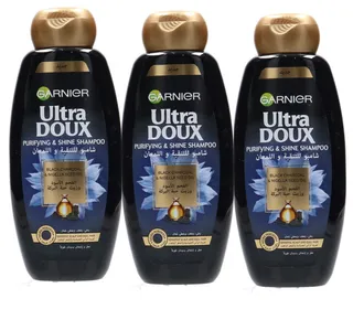 Garnier Ultra Doux Charcoal Shampoo 3X400Ml