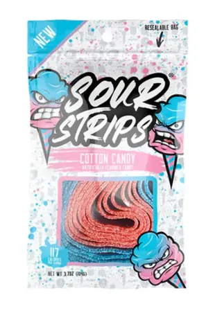 Sour Strips Cotton Candy 96G