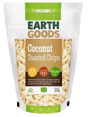 Earth Goods Organic Coconut Toasted Chips 100G