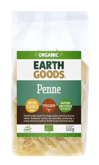 Earth Goods Organic Penne Pasta 500G