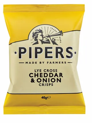 Pipers Lye Cross Gluten Free Cheddar & Onion Potato Chips 40G