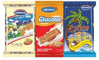 Cremica Nice Biscuits 492Gm+Maltnmilk 492Gm+Glucose 492G