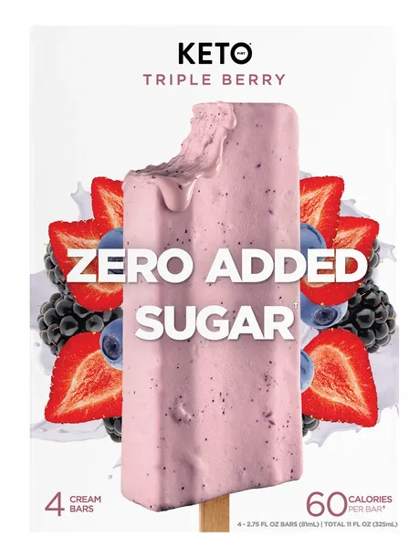 Keto Tripple Berry Zero Added Sugar Ice Cream Bar 4X81Ml