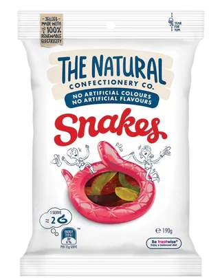 The Natural Confectionaery Co. Snakes Jelly 190G