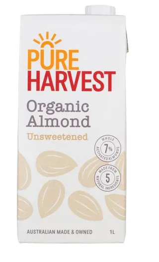 Pure harvest Organic Unsweetened Almond Milk 1L