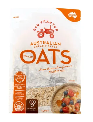 Red Tractor Foods Australian Creamy Style Rolled Oats 1Kg
