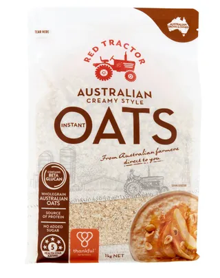 Red Tractor Foods Australian Creamy Style Instant Oats 1Kg