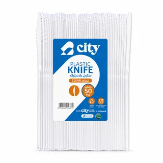 City Plastic Knife Clear 50Pcs
