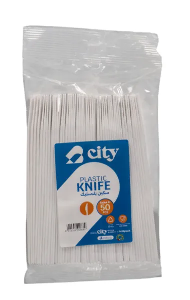 City Plastic Knife 50Pcs