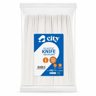 City Plastic Knife 50Pcs