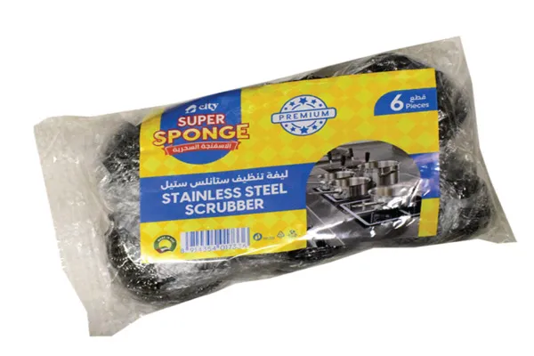 City Premium Stainless Steel Scrubber 6Pcs