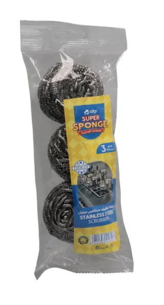 City Premium Stainless Steel Scrubber 3Pcs