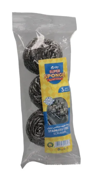 City Premium Stainless Steel Scrubber 3Pcs