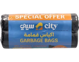 City Garbage Bags Black roll 57Gallon 85X115Cm 2X10Pcs