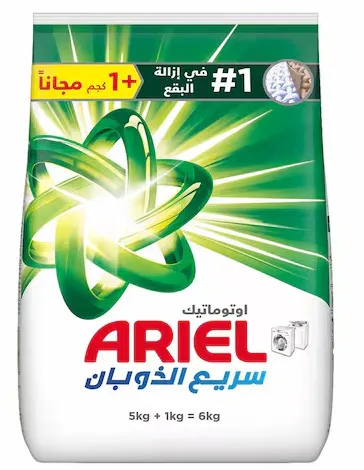 اريال مسحوق غسيل الأصلي 5 كجم + 1 كجم