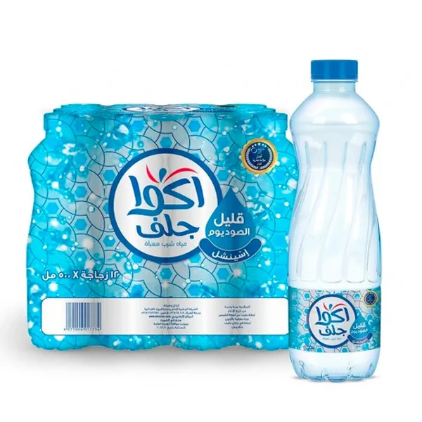 اكوا جلف مياه شرب خالية من الصوديوم 500X12 مل