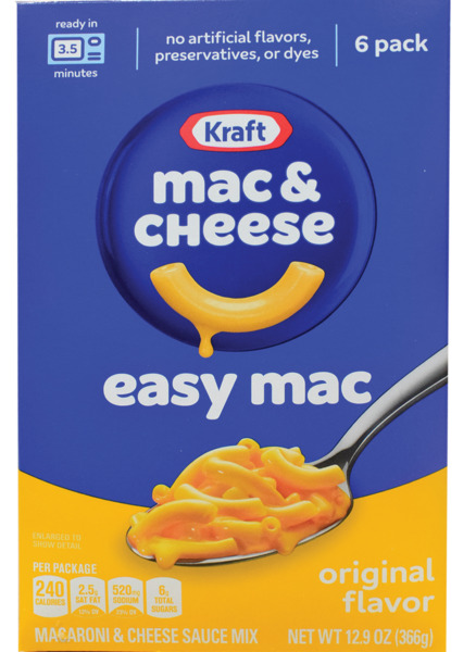Kraft Easy Macaroni & Cheese Original 366G