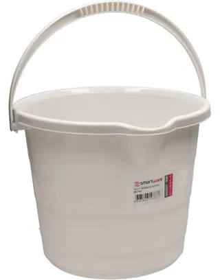 Smartware Plastic Bucket White 13L