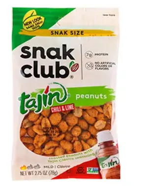 Snak Club Tajin Peanuts Chili & Lime 78G
